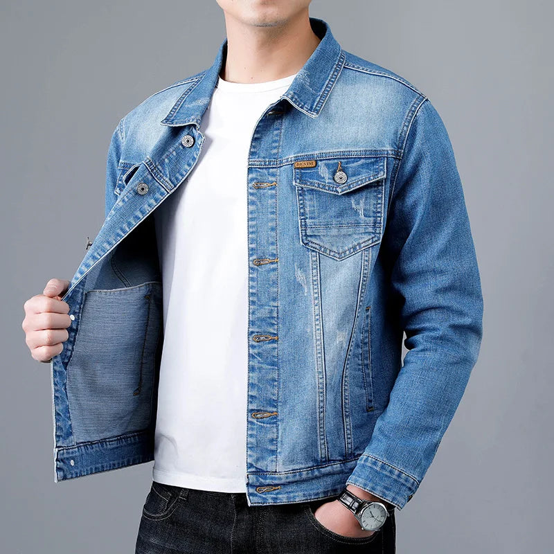 Men's Classic Denim Jacket-Clothes Code