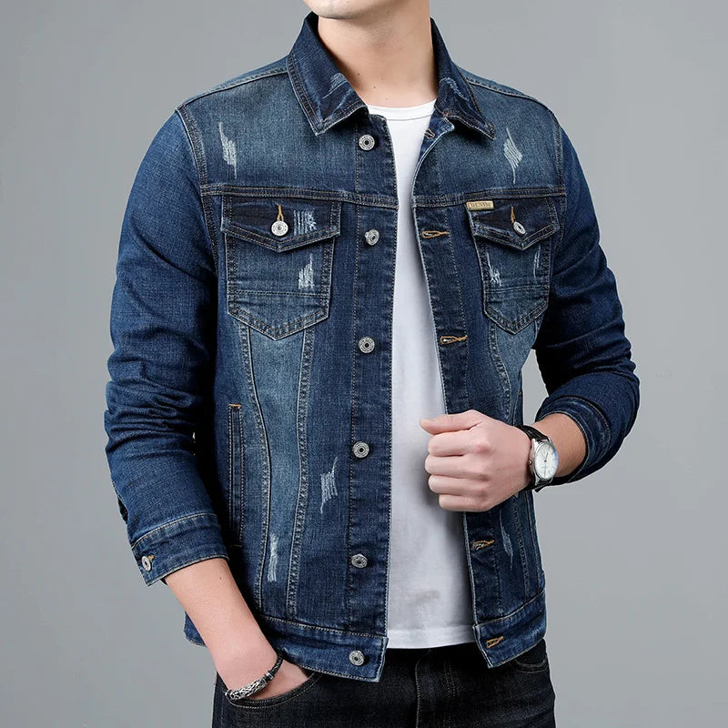 Men's Classic Denim Jacket-Clothes Code