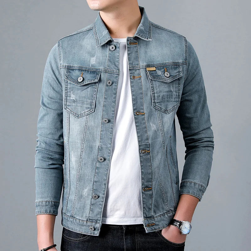 Men's Classic Denim Jacket-Clothes Code
