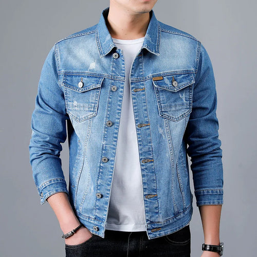 Men's Classic Denim Jacket-Clothes Code