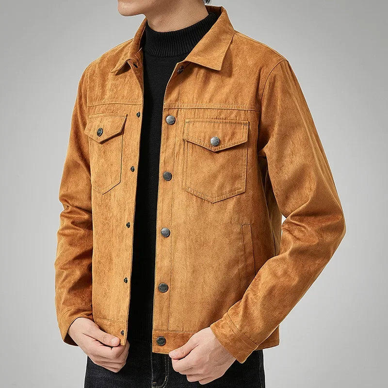 Men's Suede Jacket-Clothes Code