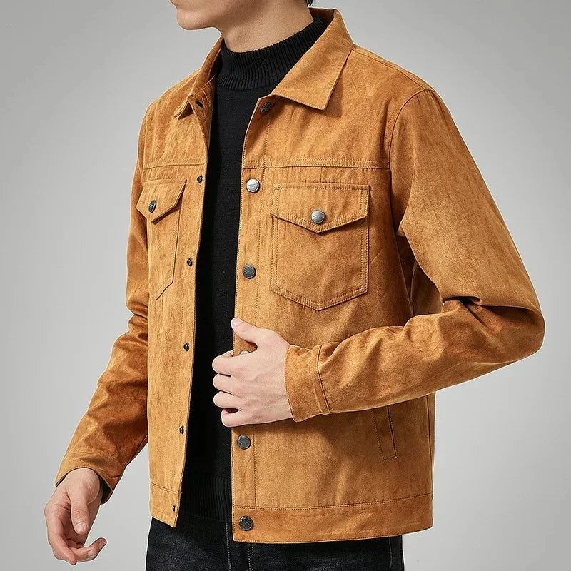 Men's Suede Jacket-Clothes Code